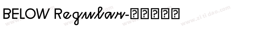 BELOW Regular字体转换